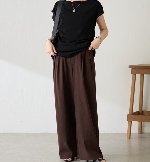  「シェルタリング3タックパンツ」|スラックス|