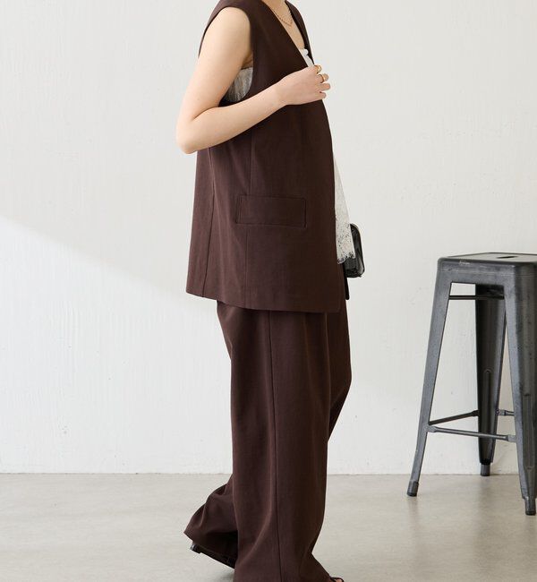  「シェルタリング3タックパンツ」|スラックス|