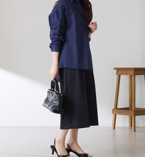  「麻混バックツイストシャツ」|シャツ・ブラウス|