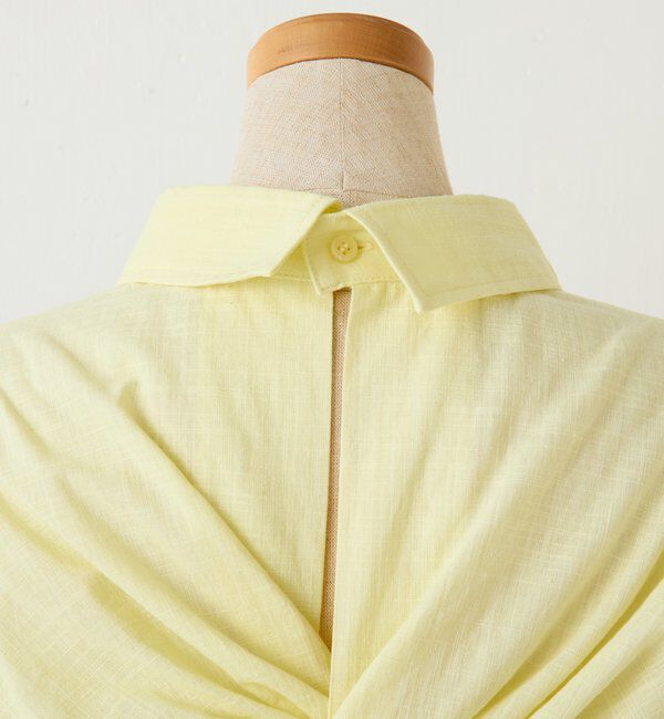  「麻混バックツイストシャツ」|シャツ・ブラウス|