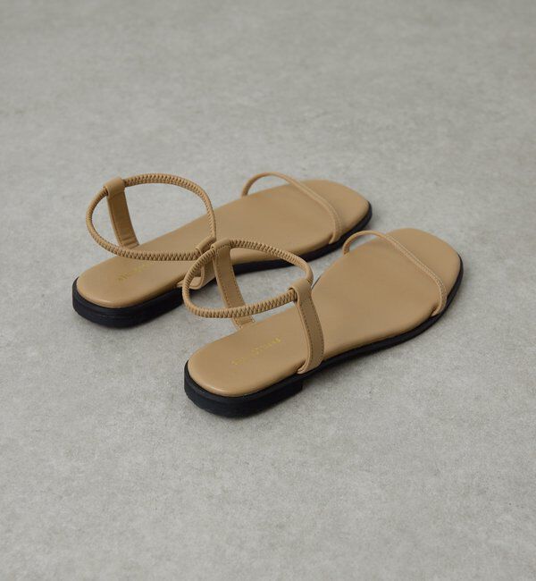  「【PAPILLONNER/パピヨネ】フラットスクエアサンダル」|サンダル|