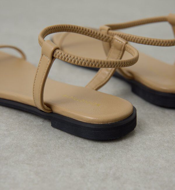  「【PAPILLONNER/パピヨネ】フラットスクエアサンダル」|サンダル|