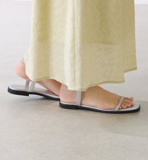  「【PAPILLONNER/パピヨネ】フラットスクエアサンダル」|サンダル|