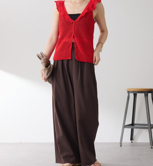  「クロシェフリルニットベスト」|ベスト・ジレ|