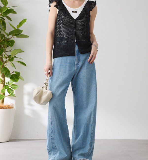  「クロシェフリルニットベスト」|ベスト・ジレ|