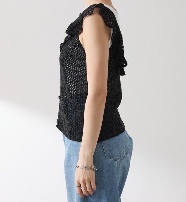  「クロシェフリルニットベスト」|ベスト・ジレ|