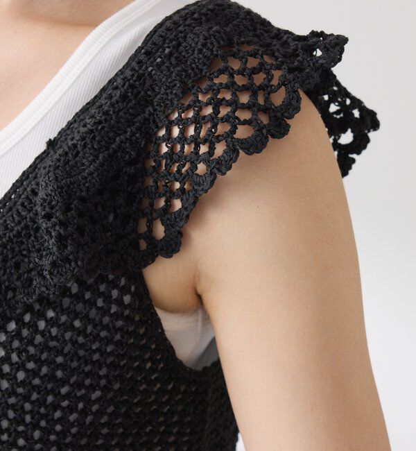  「クロシェフリルニットベスト」|ベスト・ジレ|