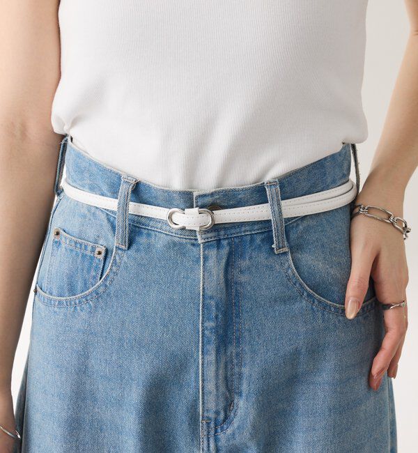  「【PAPILLONNER/パピヨネ】ノンホールレザーベルト」|ベルト|