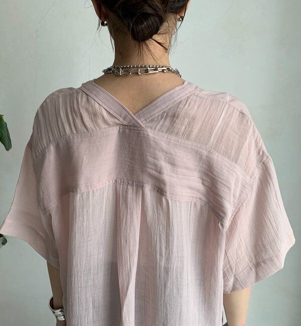  「リヨセルリネン半袖VVシャツ」|シャツ・ブラウス|