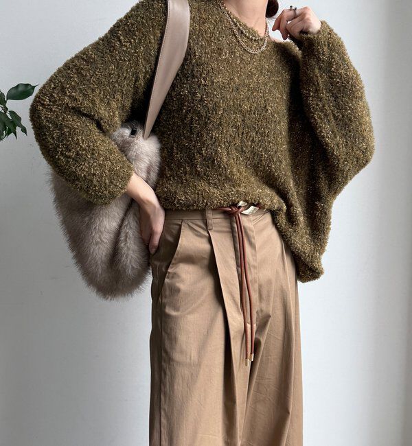  「リボンヤーンフェザープルオーバー」|ニット・セーター|