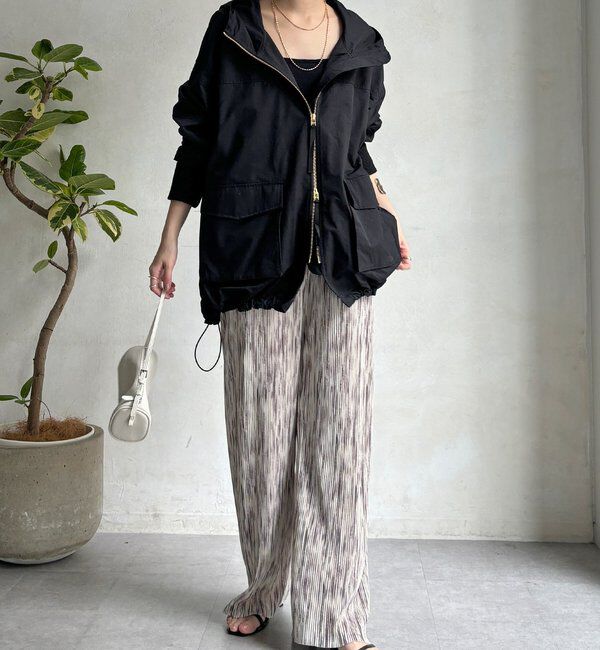  「【WEB限定】アコーディオン楊柳イージーパンツ」|チノ|