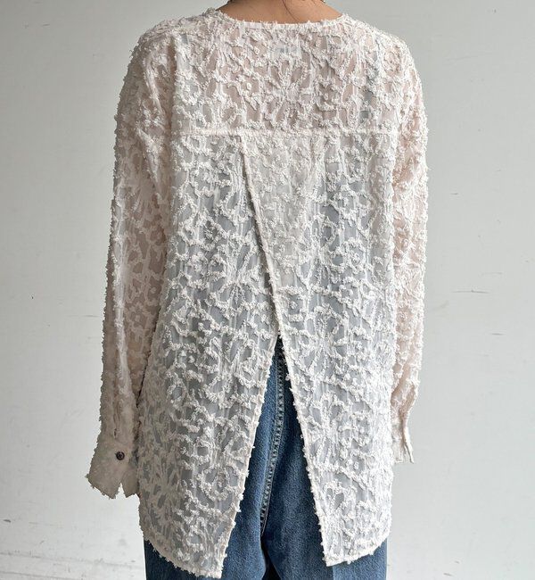  「【WEB限定】ジャガードパフスリーブシャツ」|シャツ・ブラウス|