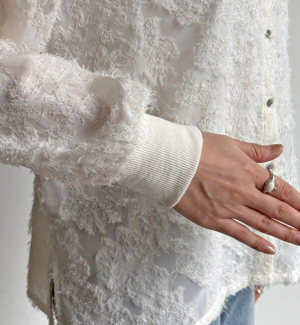  「【WEB限定】フリンジシアーシャツ」|シャツ・ブラウス|