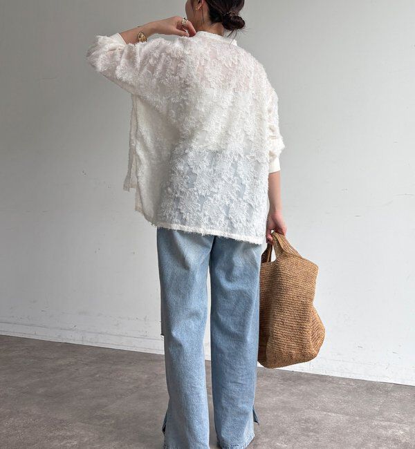  「【WEB限定】フリンジシアーシャツ」|シャツ・ブラウス|