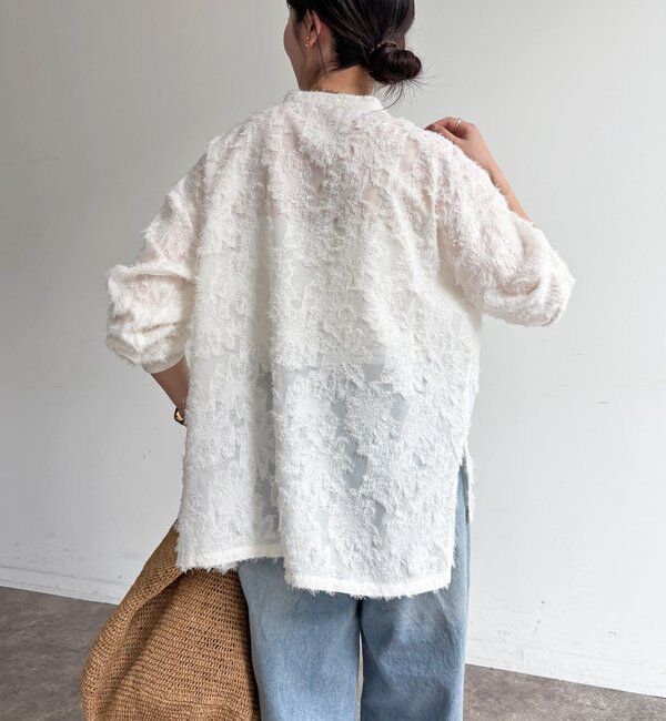  「【WEB限定】フリンジシアーシャツ」|シャツ・ブラウス|