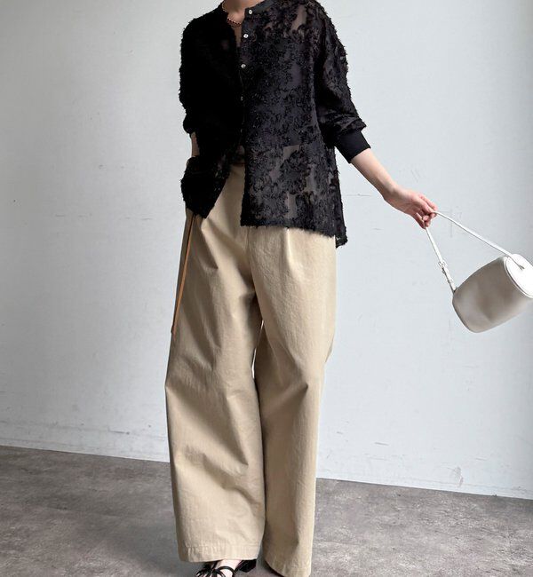  「【WEB限定】フリンジシアーシャツ」|シャツ・ブラウス|