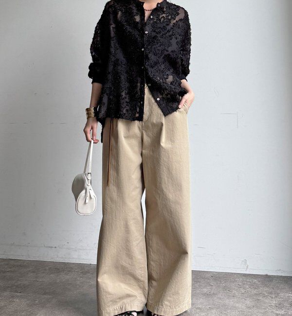  「【WEB限定】フリンジシアーシャツ」|シャツ・ブラウス|