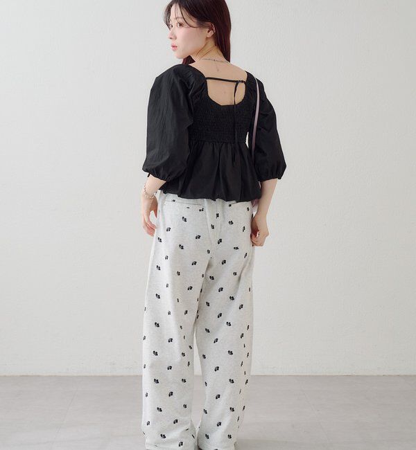  「【花柄&無地】フラワーバルーンブラウス」|シャツ・ブラウス|