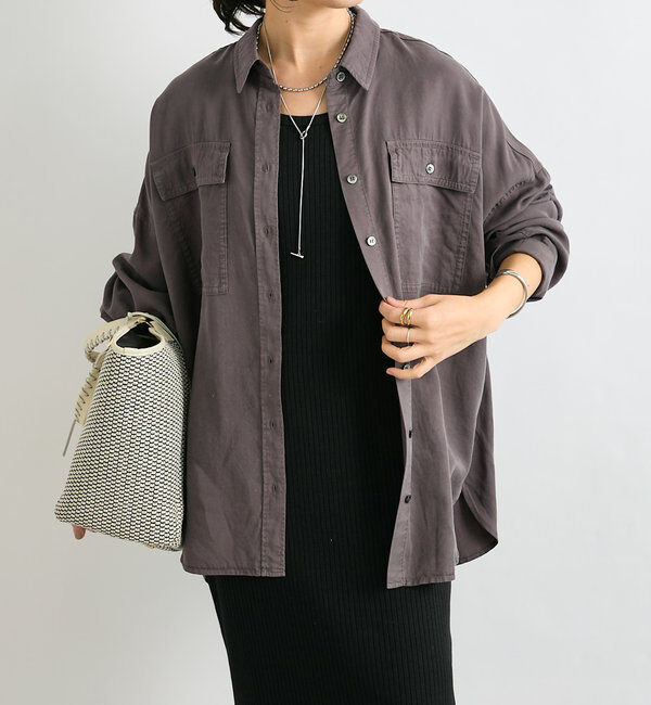  「【セットアップ可】ガーメントダイワイドシャツ」|シャツ・ブラウス|