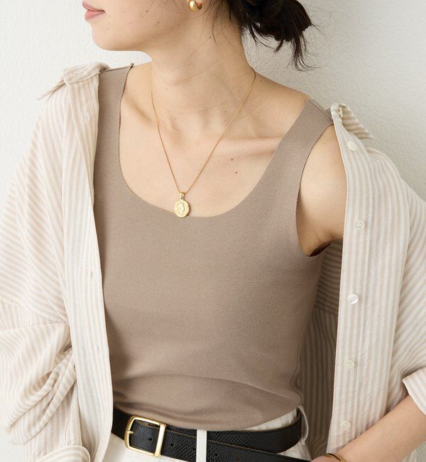  「【新色追加/RIVE DROITE 名品インナー】シームレスタンク」|キャミソール|