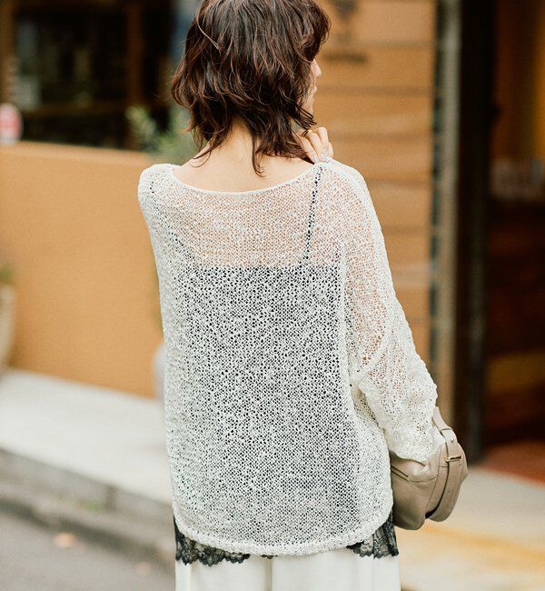  「予約【ご好評につき新色追加！】テープヤーンボートネックニット」|ニット・セーター|