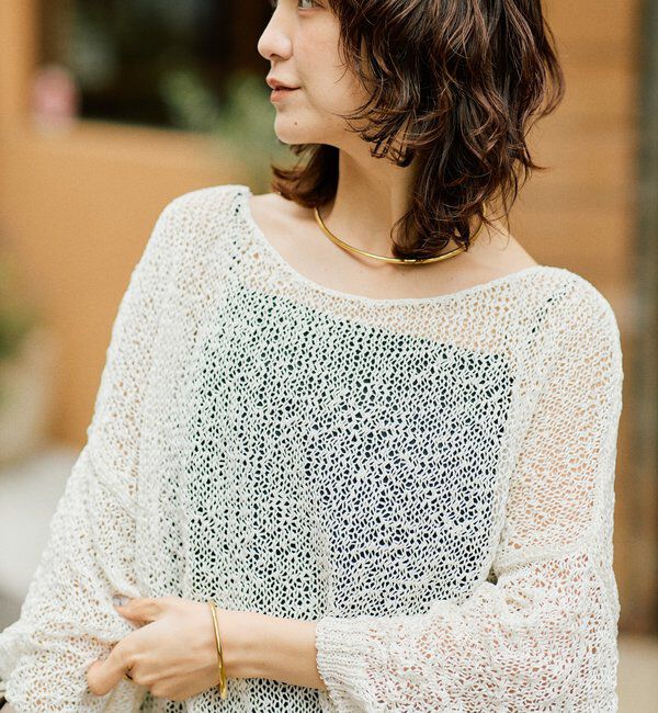  「予約【ご好評につき新色追加！】テープヤーンボートネックニット」|ニット・セーター|