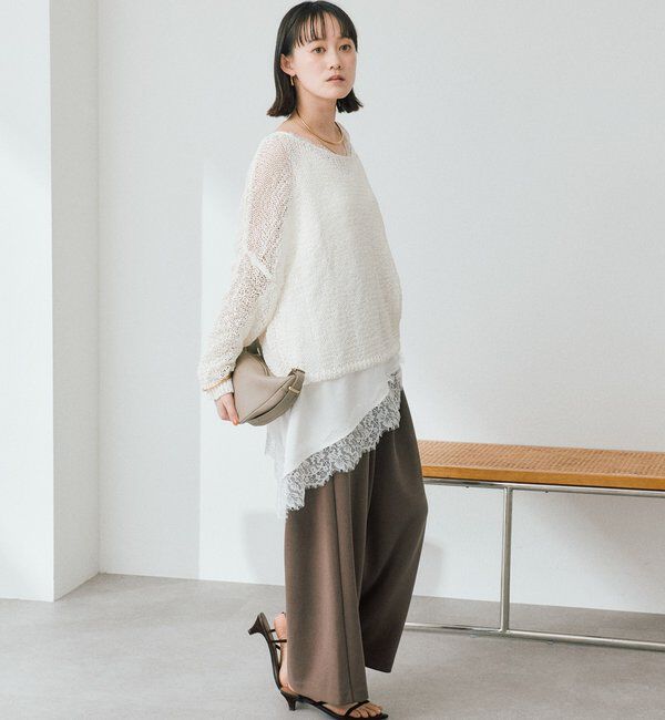  「予約【ご好評につき新色追加！】テープヤーンボートネックニット」|ニット・セーター|