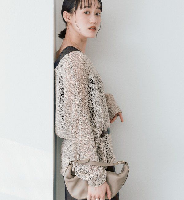  「予約【ご好評につき新色追加！】テープヤーンボートネックニット」|ニット・セーター|