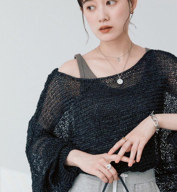  「予約【ご好評につき新色追加！】テープヤーンボートネックニット」|ニット・セーター|