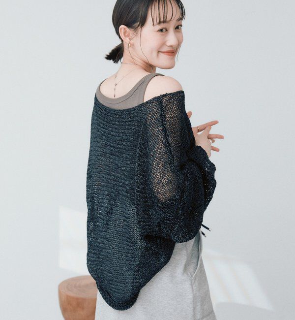  「予約【ご好評につき新色追加！】テープヤーンボートネックニット」|ニット・セーター|