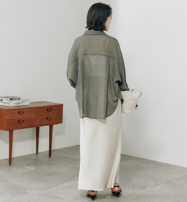  「【上品な透け感】メッシュドルマンシャツ」|シャツ・ブラウス|