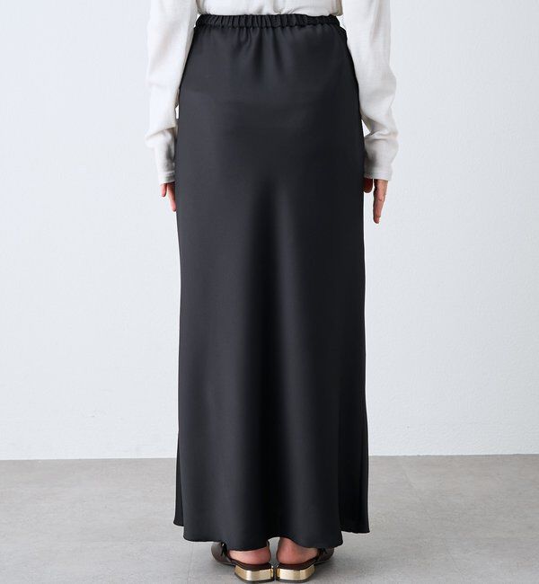  「【ストレスフリーな履き心地】バイアスサテンナロースカート」|スカート|