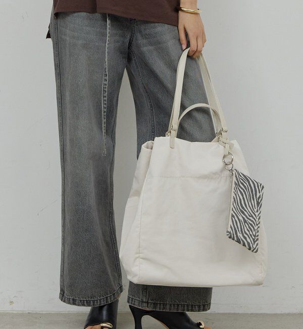  「【WEB限定カラーあり】【2.718】ダブルハンドルトート」|トートバッグ|オフホワイト