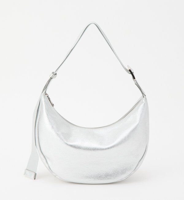  「ソフトレザーラウンドショルダーバッグ［silver］」|ショルダー・メッセンジャー|