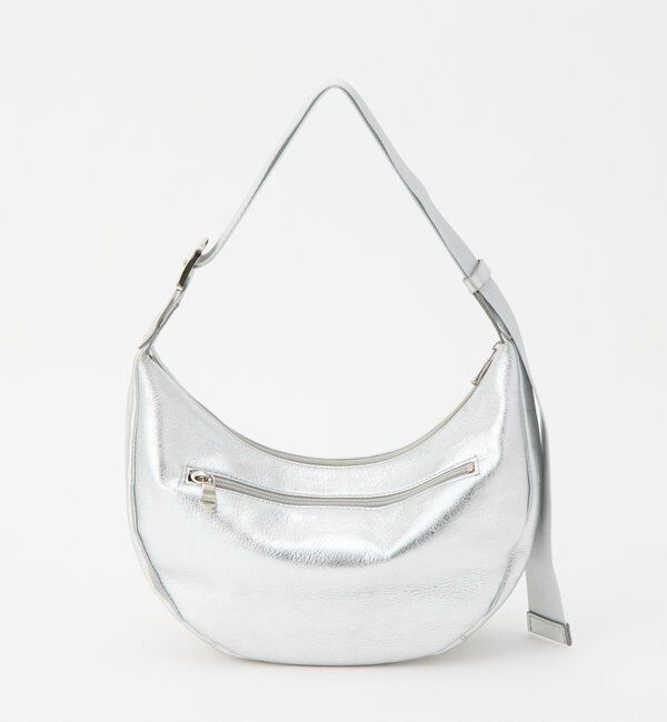  「ソフトレザーラウンドショルダーバッグ［silver］」|ショルダー・メッセンジャー|