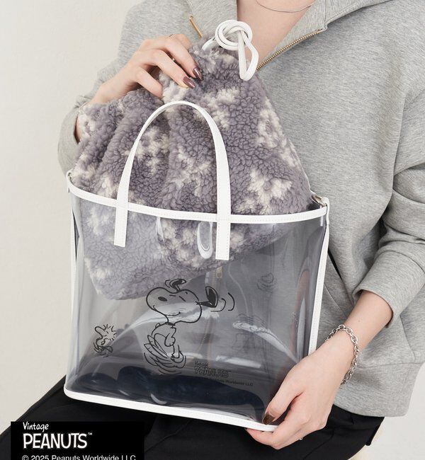  「【再値下げ】《PEANUTS&times;russetコラボ》クリアトート&times;巾着セットバッグ」|トートバッグ|