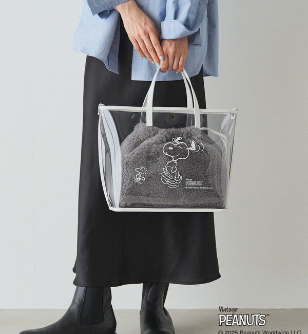  「【再値下げ】《PEANUTS&times;russetコラボ》クリアトート&times;巾着セットバッグ」|トートバッグ|