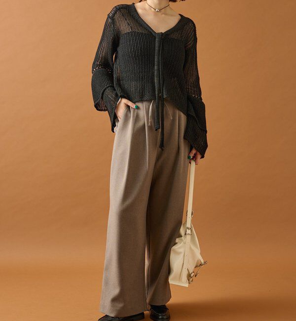  「フリルスリーブメッシュカーデ」|カーディガン|