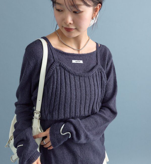  「シアーニットビスチェSET」|ニット・セーター|