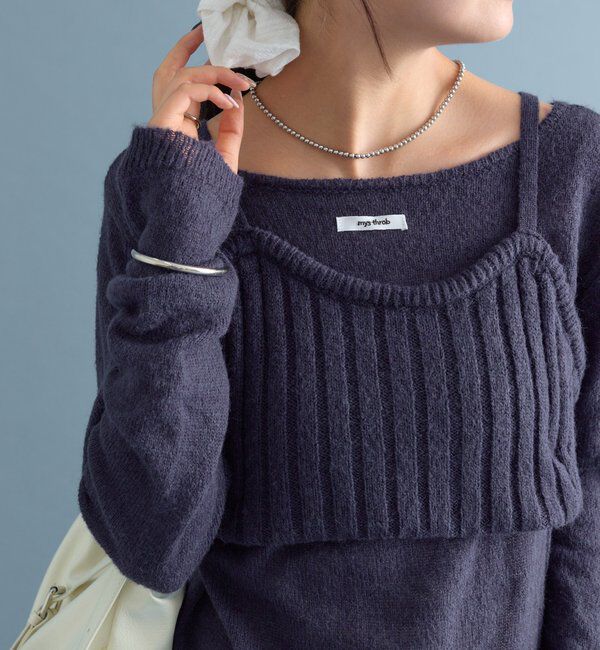  「シアーニットビスチェSET」|ニット・セーター|