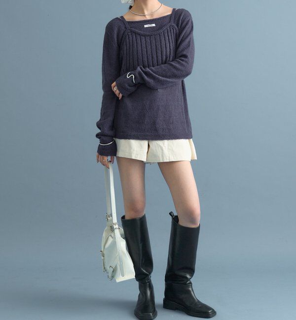  「シアーニットビスチェSET」|ニット・セーター|