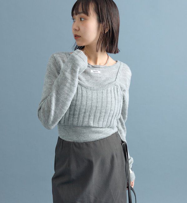  「シアーニットビスチェSET」|ニット・セーター|