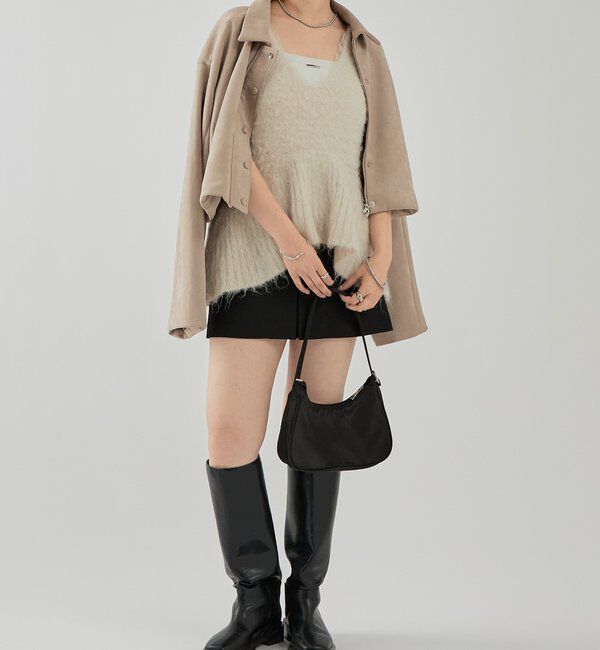  「シャギーニット ペプラムベスト」|ニット・セーター|