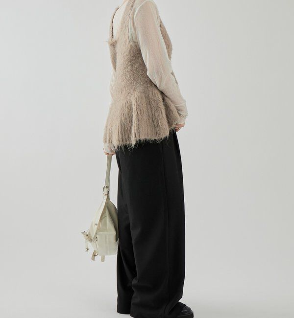  「シャギーニット ペプラムベスト」|ニット・セーター|