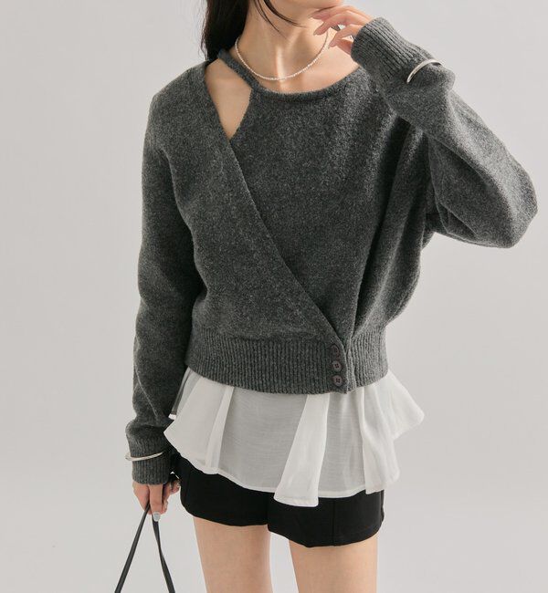  「ペプラムドッキングニット」|ニット・セーター|