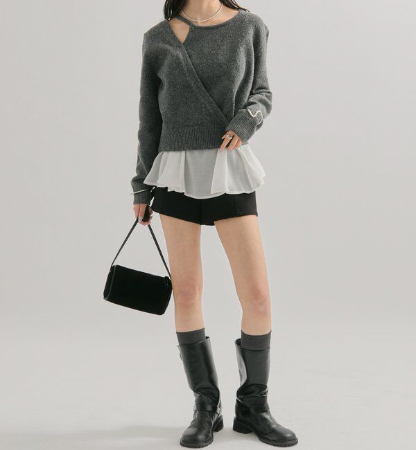  「ペプラムドッキングニット」|ニット・セーター|