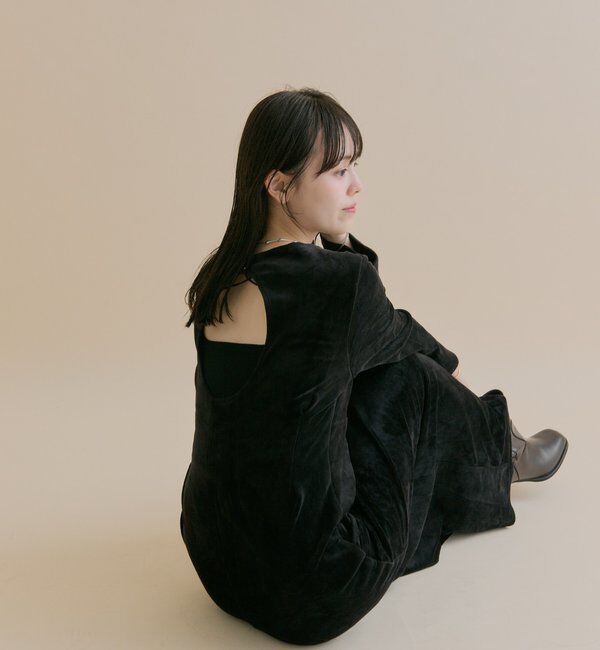  「[森川企画]バックオープンベロアワンピース」|ワンピース|