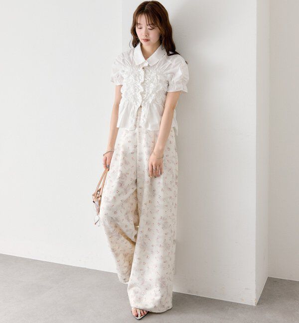  「フラワータックパンツ」|チノ|