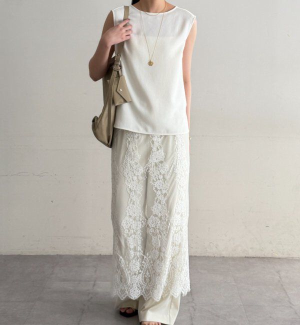  「ダブルジョーゼットノースリブラウス」|シャツ・ブラウス|