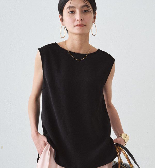  「ダブルジョーゼットノースリブラウス」|シャツ・ブラウス|